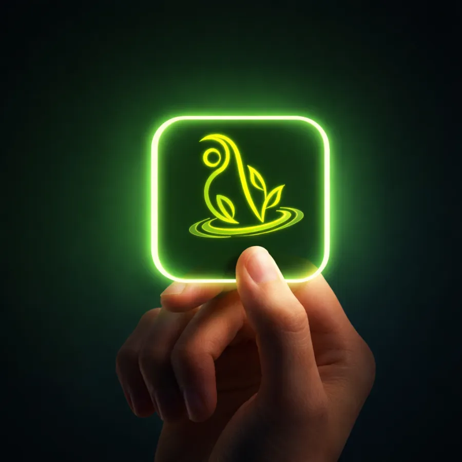 Taby app identity held in a hand