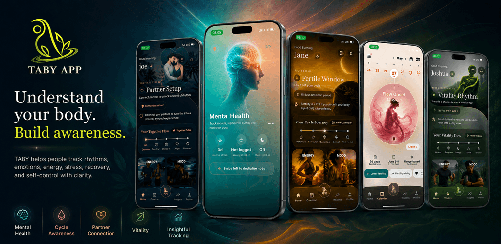Taby app feature screens